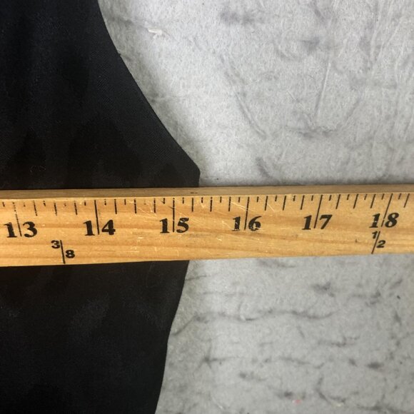 Vintage A.J. Bari Dress Womens Size 6 Black Jacquard Leopard Sheath Cutout 90s - Picture 4 of 11